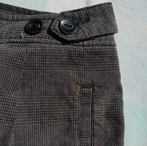 Grey/black plaid boy shorts